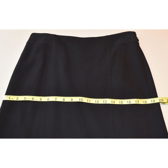 Vintage Ann Taylor A-Line Black Wool Skirt Size 8 - Picture 4 of 8
